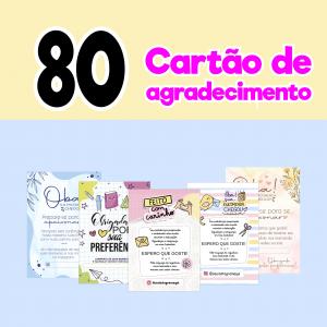 80 Cartão de Agradecimento ao Cliente Personalizados Papel offset 180 gr Tamanho 9,5x6,5 cm impressão colorida Impresso com tinta pigmentada Acabamento fosco Escolha o modelo pelo número, e  informe pelo whatsapp o modelo escolhido e o seu instagram para personalização